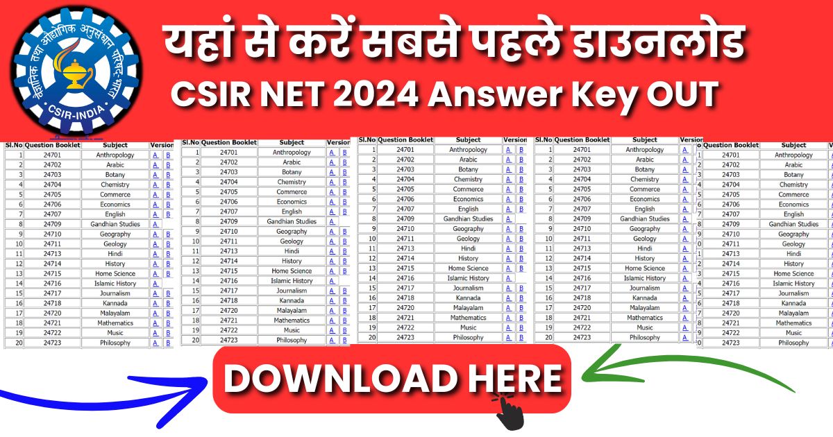 CSIR NET 2024 Answer Key OUT Soon, जल्द होगा घोषित, यहां से करें डाउनलोड raise objection @csirnet.nta.nic.in