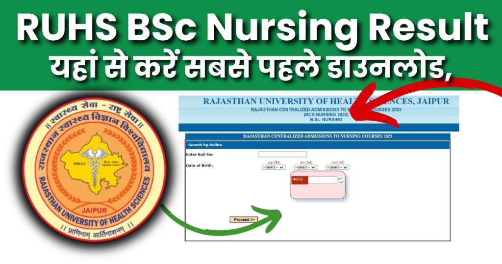 RUHS BSc Nursing Result 2024, यहां से करें सबसे पहले डाउनलोड, Scorecard Download, bscnursing2024.com